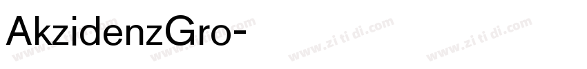 AkzidenzGro字体转换
