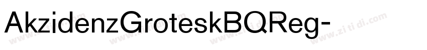 AkzidenzGroteskBQReg字体转换