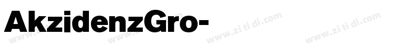 AkzidenzGro字体转换