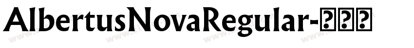 AlbertusNovaRegular字体转换