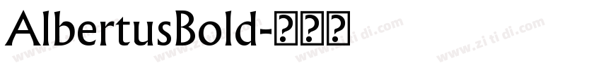 AlbertusBold字体转换