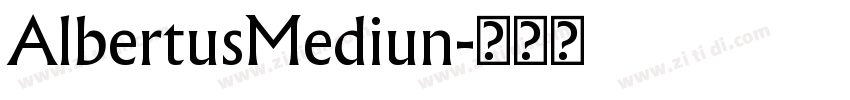 AlbertusMediun字体转换