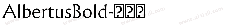 AlbertusBold字体转换