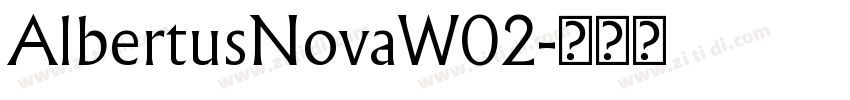 AlbertusNovaW02字体转换