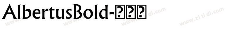 AlbertusBold字体转换