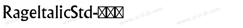 RageltalicStd字体转换