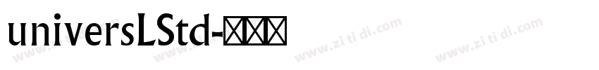 universLStd字体转换