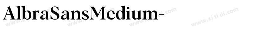 AlbraSansMedium字体转换