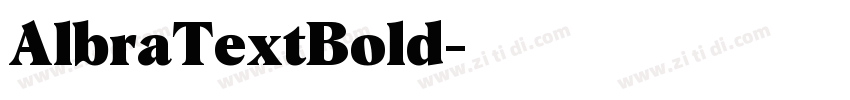 AlbraTextBold字体转换