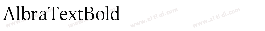 AlbraTextBold字体转换