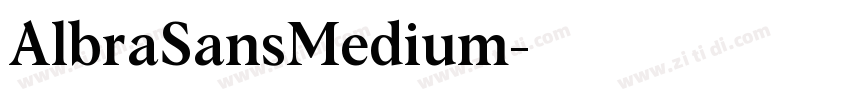 AlbraSansMedium字体转换