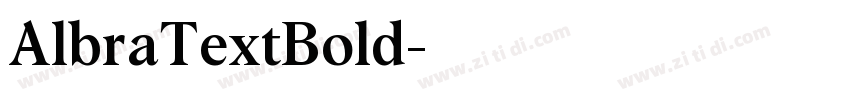 AlbraTextBold字体转换