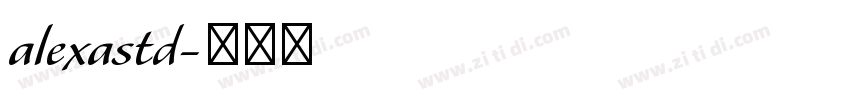 alexastd字体转换