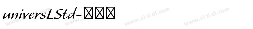universLStd字体转换
