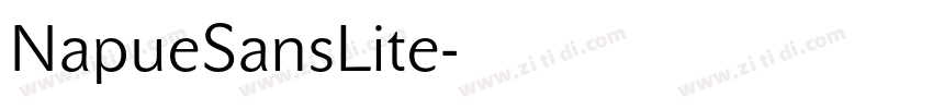 NapueSansLite字体转换