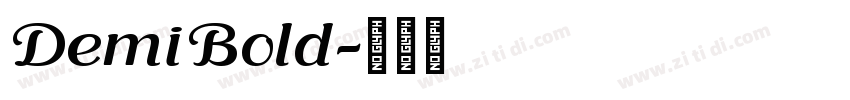 DemiBold字体转换