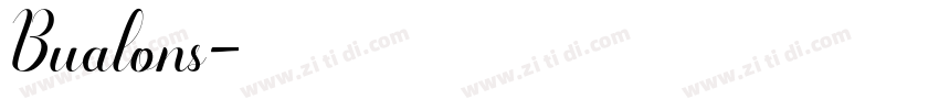Bualons字体转换