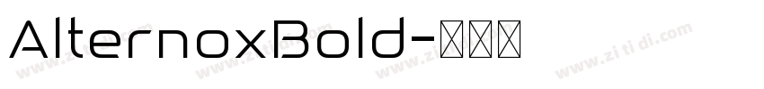 AlternoxBold字体转换
