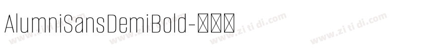 AlumniSansDemiBold字体转换