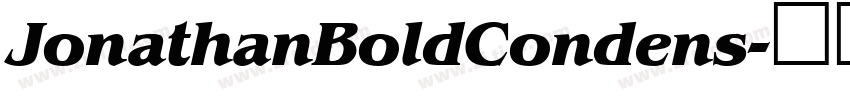 JonathanBoldCondens字体转换