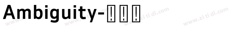 Ambiguity字体转换