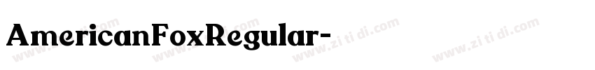 AmericanFoxRegular字体转换