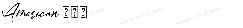 American字体转换