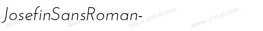 JosefinSansRoman字体转换