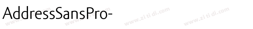 AddressSansPro字体转换
