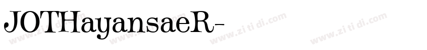 JOTHayansaeR字体转换