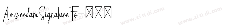 AmsterdamSignatureFo字体转换