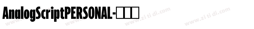 AnalogScriptPERSONAL字体转换