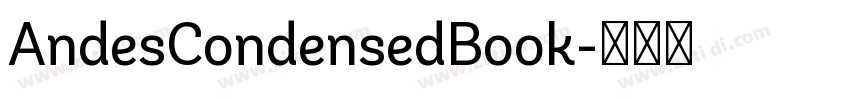 AndesCondensedBook字体转换