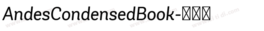 AndesCondensedBook字体转换