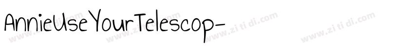 AnnieUseYourTelescop字体转换