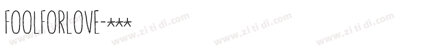 foolforlove字体转换