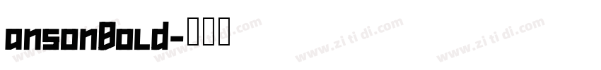 ansonBold字体转换