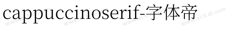 cappuccinoserif字体转换
