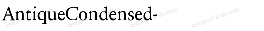 AntiqueCondensed字体转换