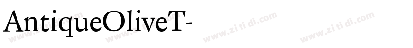AntiqueOliveT字体转换