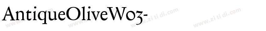AntiqueOliveW03字体转换