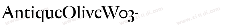 AntiqueOliveW03字体转换