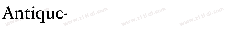 Antique字体转换