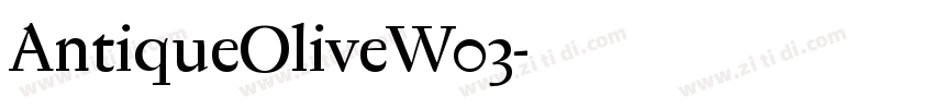 AntiqueOliveW03字体转换