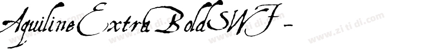 AquilineExtraBoldSWF字体转换