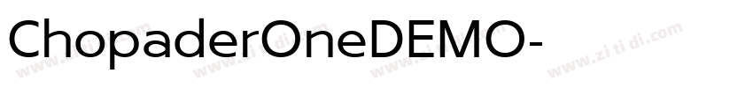 ChopaderOneDEMO字体转换