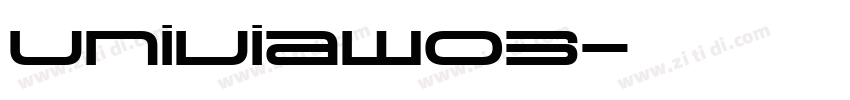 UniviaW03字体转换