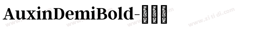AuxinDemiBold字体转换