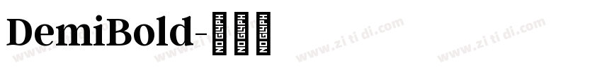 DemiBold字体转换