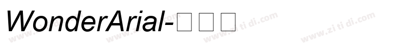 WonderArial字体转换